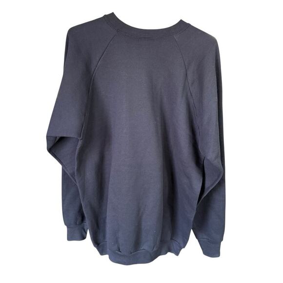 Vtg 80s 90s Sweatshirt Fruit Of The Look 50/50 Made In The USA Black XL Unisex - Picture 4 of 7